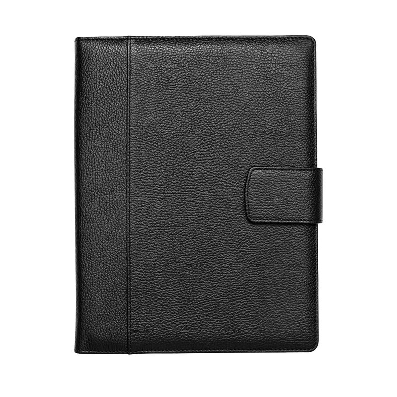 Maruse Italian Leather Executive Padfolio, Folder Organizer with Magnetic Closure and Writing Pad, Handmade in Italy, Black - Image 1
